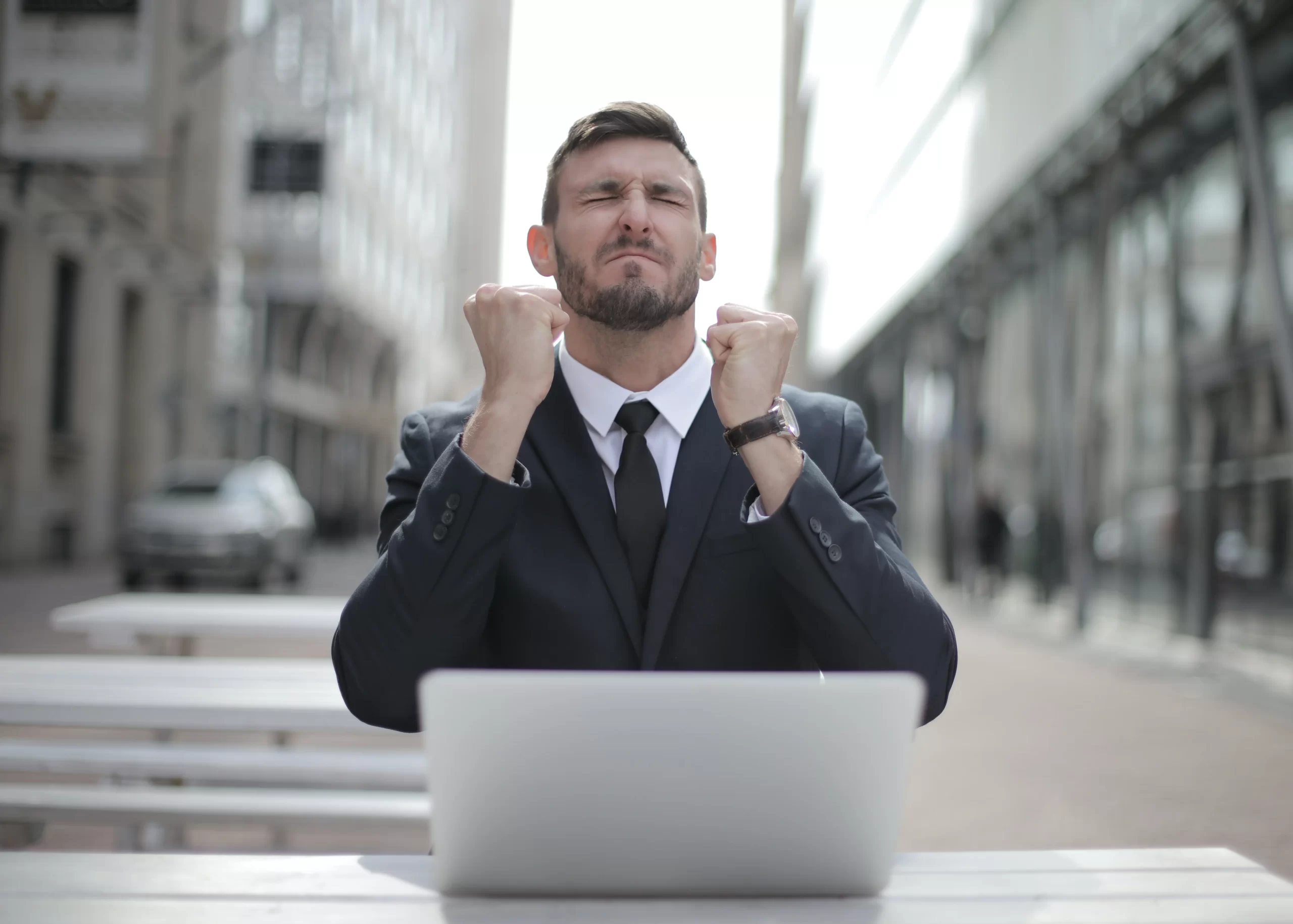 Man on a computer