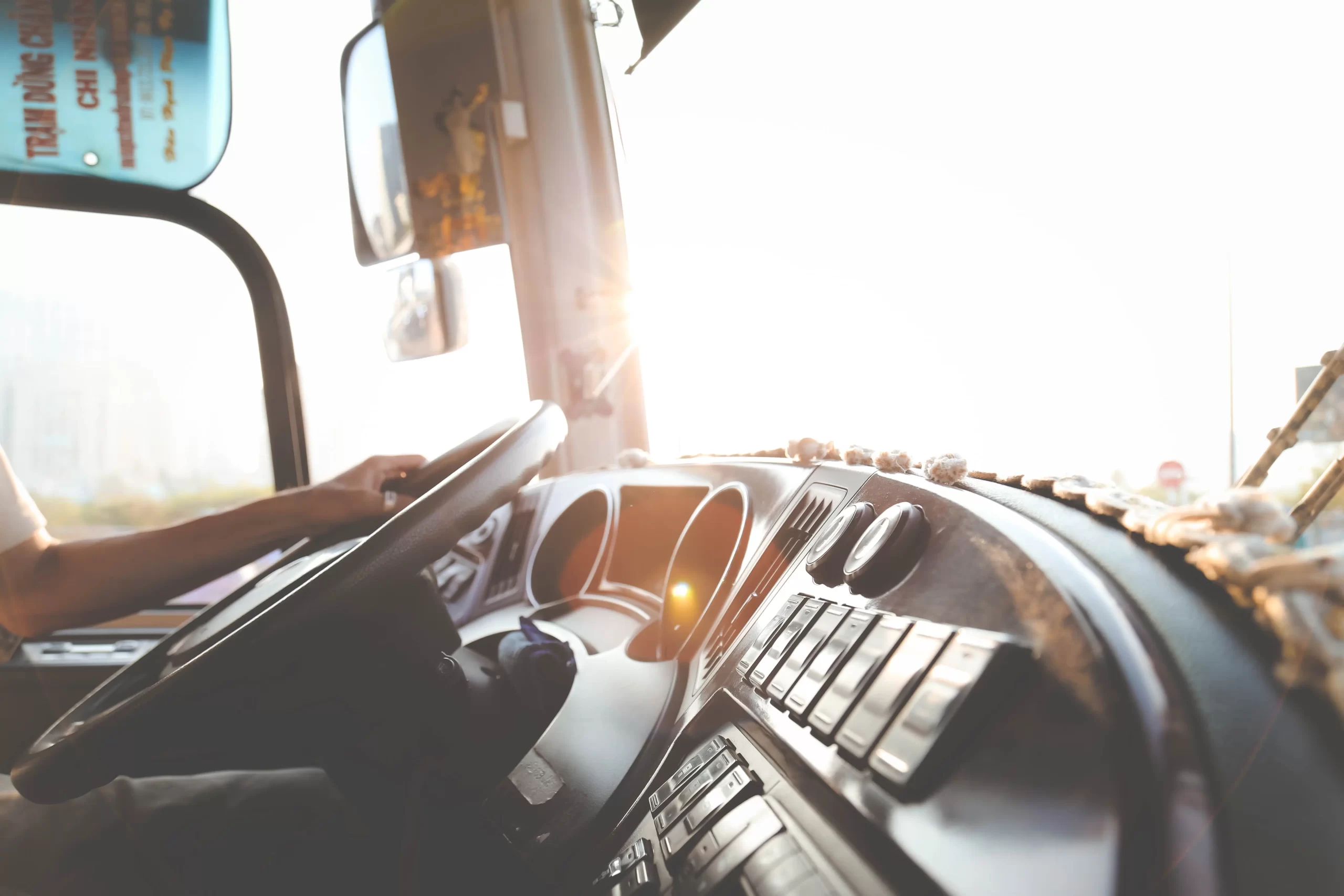 Inside of a truck