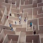 People in a maze